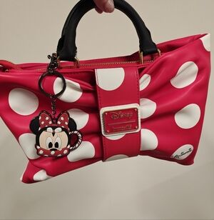 Loungefly Minnie Mouse Polka Dot Bow Crossbody Bag